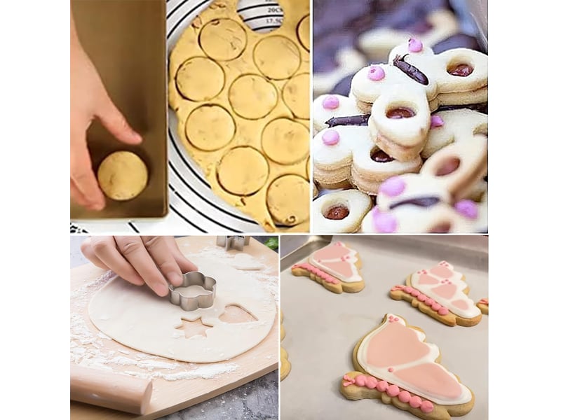  Lot de 5 emporte-pièces papillon en acier inoxydable en forme d'ailes de papillon pour biscuits, fondant, bricolage, pâtisserie, décoration de fête NO Commercial reference - Conforama D