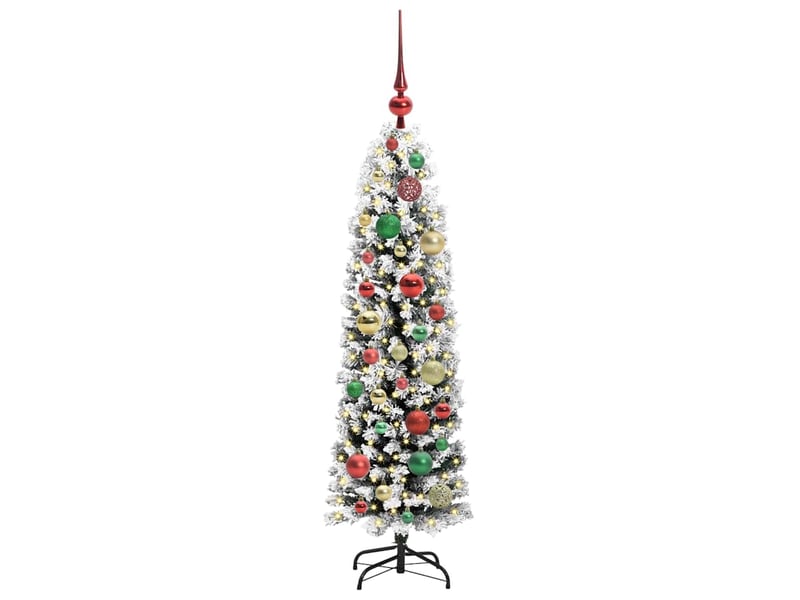 Sapin de noël artificiel, arbre de noël vert 120 cm pvc et acier et plastique shl8959 - Conforama C