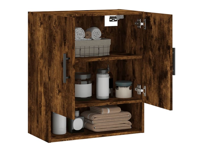  Armoire murale salon, meuble de rangement chêne fumé 60x31x70 cm bois d'ingénierie shl2979  - Conforama D
