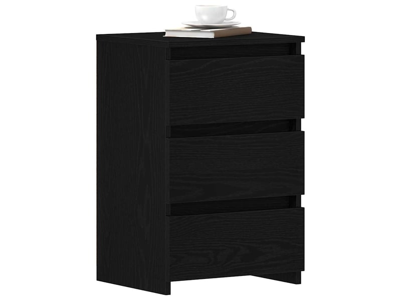 Table de chevet 2 pièces chêne noir 40 x 35 x 62,5 cm - Conforama C