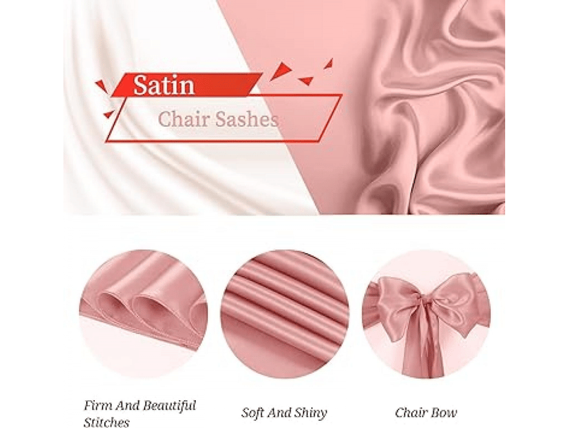 Lot de 2 housse de chaise - or rose lot de 2 housses de chaise en satin, adaptées aux chaises de banquet de mariage ; housses de chaise décoratives en satin avec nœud, adaptée XLH-ZLS-009282ZLS - Conforama B