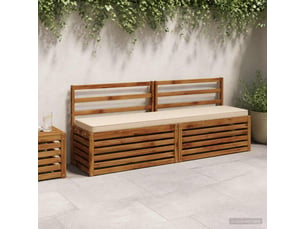 Lot de 2 coussins de banc, coussins d'assise vught 100 % polyester crème cf57929