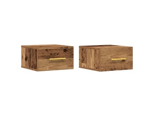 Lot de 2 table de chevet chambre 35 x 35 x 20 cm bois d'ingénierie shl6187