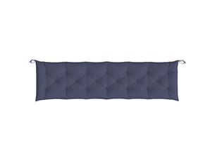 Coussin de banc de jardin, coussin d'assise bleu marine 200x50x7 cm tissu oxford cf52691