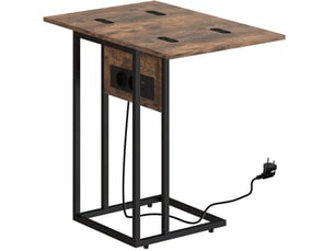 Table basse rectangulaire coloris marron FLORAGRACE - 29 cmx39 cm