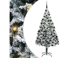 Sapin de noël - arbre de noël artificiel blanc 210 cm pvc, acier et plastique