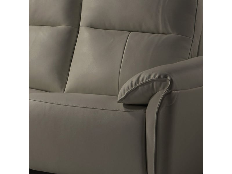  Canapé 2 places fixe tissu cuir gris éléphant - balco BALCO - Conforama C