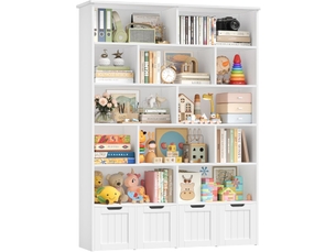 Bibliotheque coloris  blanc  G FORM  - 125.5 cm x 175 cm