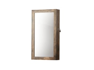 Miroir rectangulaire à fixer coloris marron <strong>SANS MARQUE</strong> <strong></strong> - 10 cm x 37 cm
