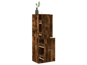 Meuble de rangement, armoire d'apothicaire chêne fumé 40x41x144,5 cm bois ingénierie