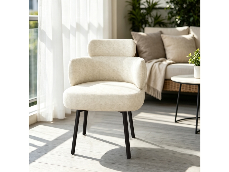  Chaise de salle à manger pivotante 360° avec accoudoirs evryae  - Conforama D