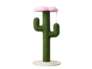 cactus avec griffoir chat 90 cm, plateforme fleur et sécurité. Superbe vert pour le jeu et le repos quotidien.
