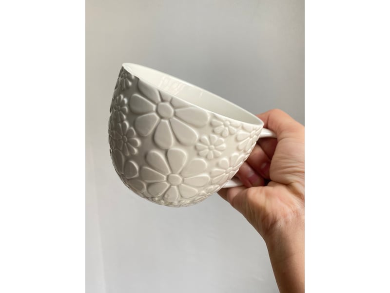  Mug blanc, petite marguerite, 475 ml  - Conforama D