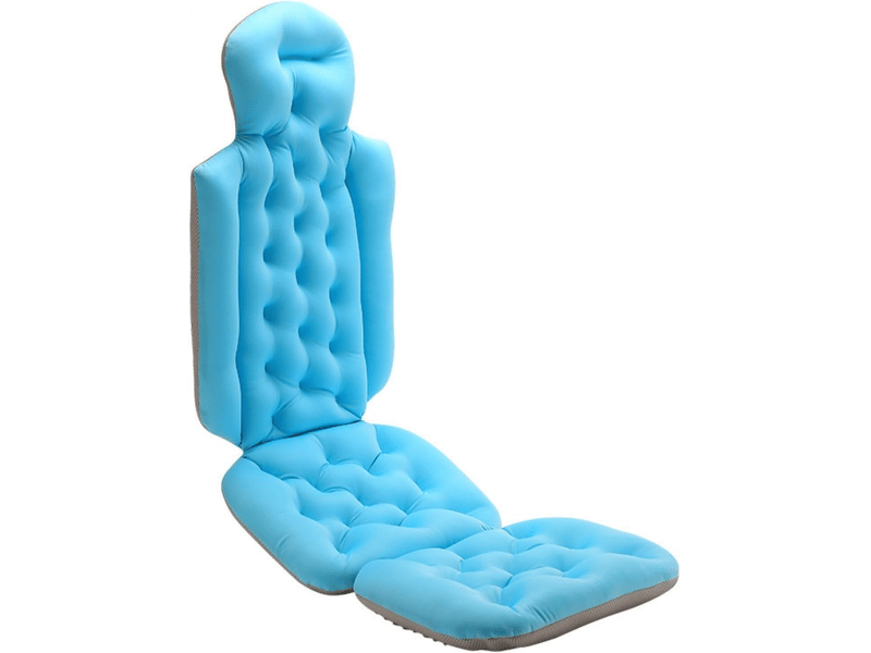  Oreiller de bain intégral pour baignoire, oreiller de bain luxueux et moelleux, coussin de bain antidérapant, accessoires de spa, bleu  - Conforama B