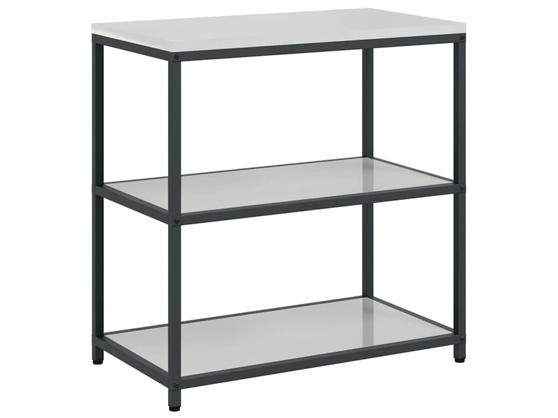  Étagère de cuisine, étagère de rangement hattem argenté 90x50x92cm acier shl2613  - Conforama A