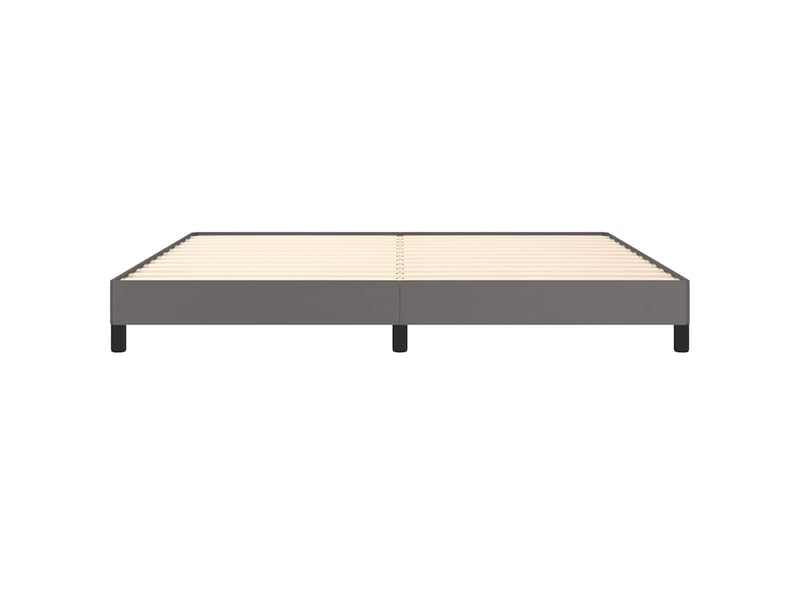  Lit double- lit adulte -  cadre de lit sans matelas gris 200x200 cm similicuir  - Conforama D
