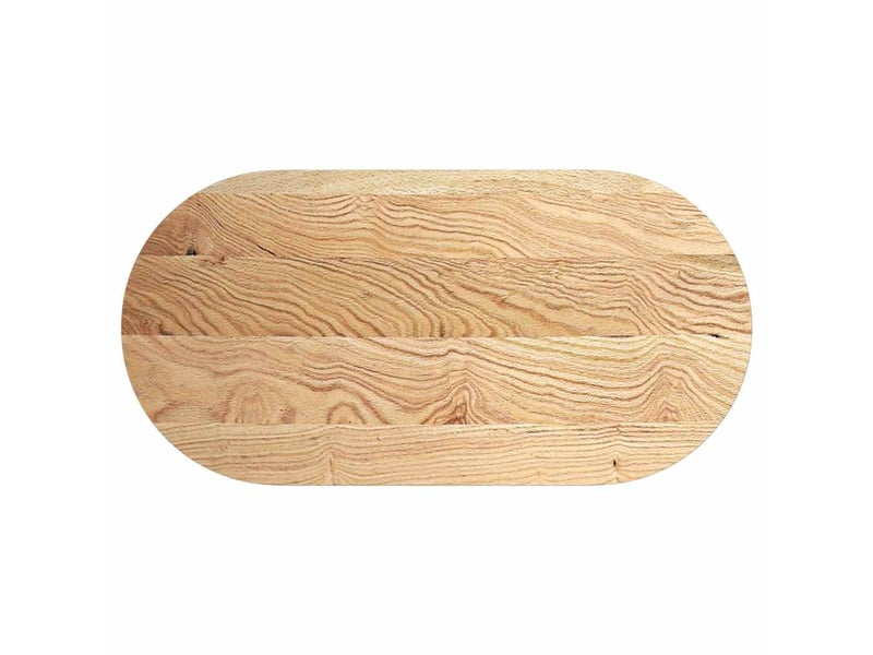 Dessus de table, plateau de table 120x60x4 cm bois de chêne massif ovale - Conforama A
