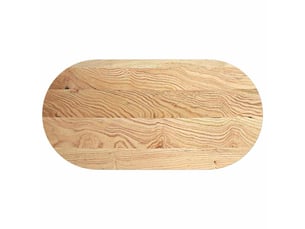 Dessus de table, plateau de table 120x60x4 cm bois de chêne massif ovale cf33313