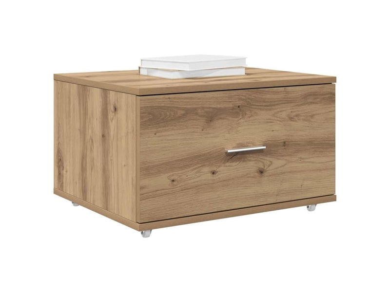  Armoire de rangement bureau, armoire à tiroirs 55 x 45 x 31 cm chêne artisanal  - Conforama C