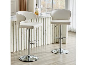 tabouret de bar assise réglable en hauteur <strong>HAUSS SPOLE</strong> - blanc