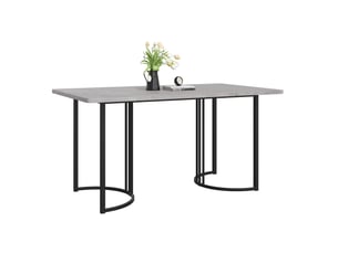 Table de séjour rectangulaire fixe gris - 80x140-140max. Cm mdf