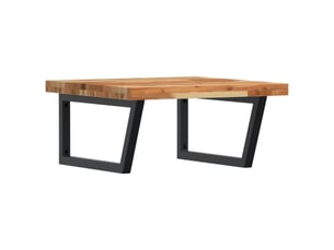 Étagère de vasque murale acier et bois massif d'acacia shl1339