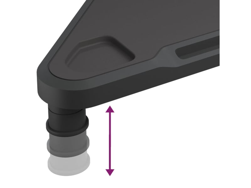  Support de moniteur d'angle 49 x 28 x 10,5 cm noir 02_0029220  - Conforama E