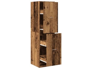 Meuble de rangement, armoire d'apothicaire vieux bois 40x41x144,5 cm bois ingénierie