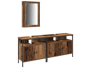 Ensembles de salle de bain, meubles de salle de bain 3 pièces marron 80 x 30 x 60 cm cf64780