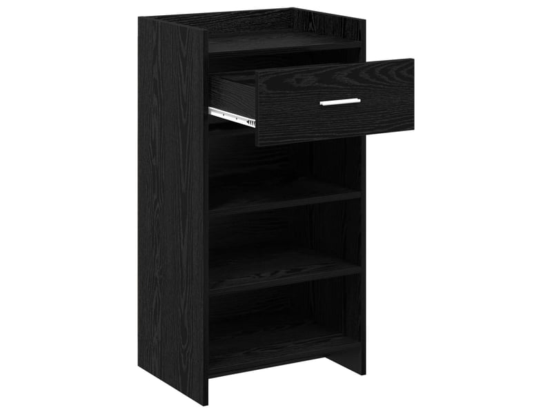  Meuble à chaussure, cabinet à chaussures avec tiroir chêne noir 48x36x92 cm  - Conforama D