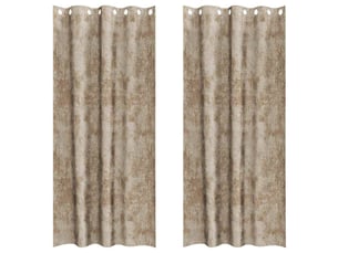 Lot de 2 rideaux en velours, rideaux de fenêtre champagne 245 x 140 cm velours cf44177