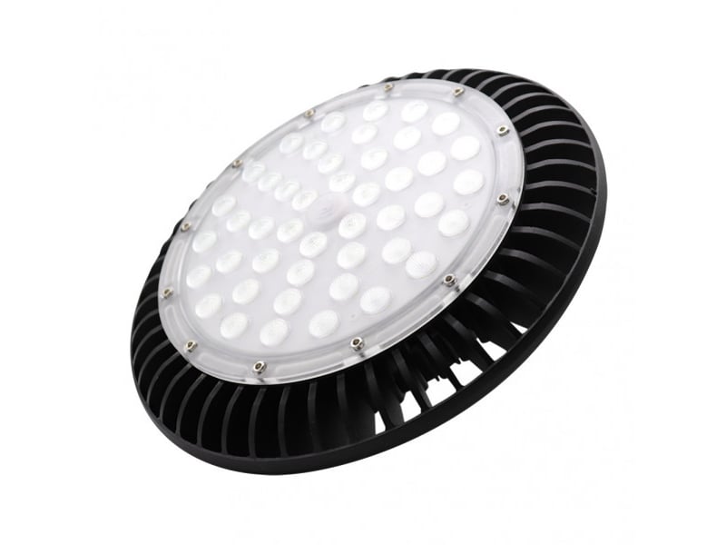  Cloche led industrielle abrila monzonita 150 w 16500 lm 6500 k noir ip65 12,5 x 30 x 30 cm 147881509 - Conforama C
