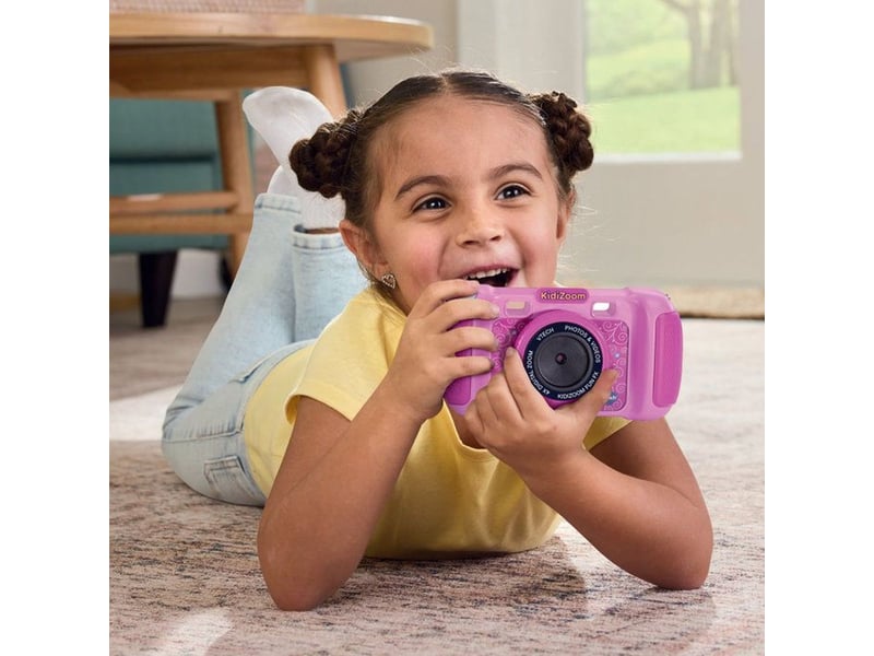 Appareil photo enfant rose 2,4 pouces 16 mpx lentille rotative 55+ effets 80-594755 - Conforama C