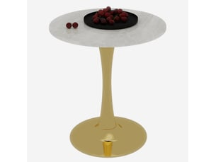 Table basse rond(e) coloris bicolore OKWISH  - 70 cmx70 cm