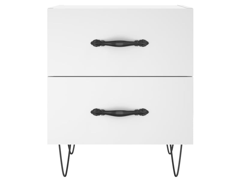  Lot de 2 tables de chevet - cabinet de chevet - table de nuit blanc 40x35x47,5 cm bois d’ingénierie  - Conforama E