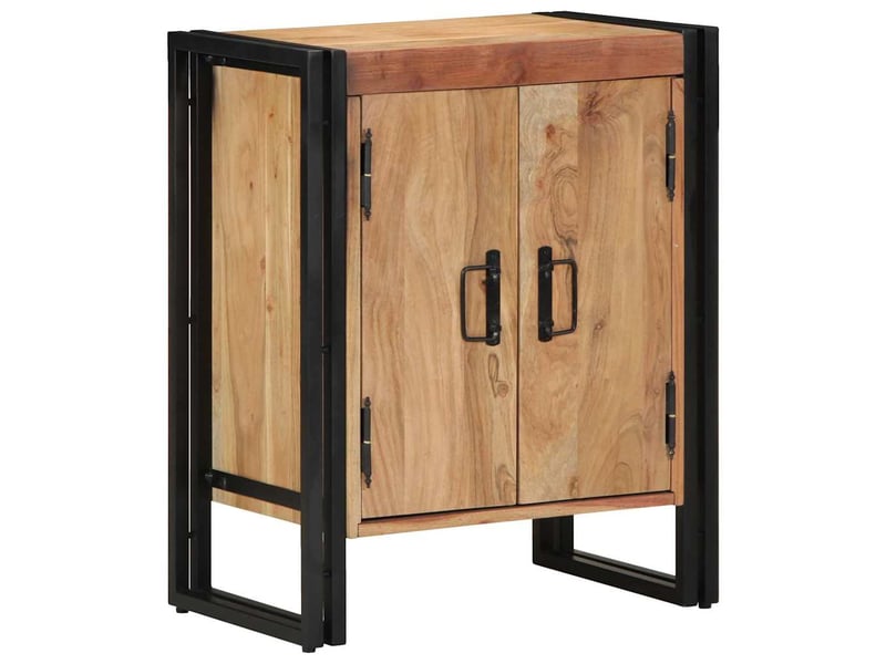  Meuble à chaussure, cabinet à chaussures 56x35x70 cm bois d'acacia massif  - Conforama C