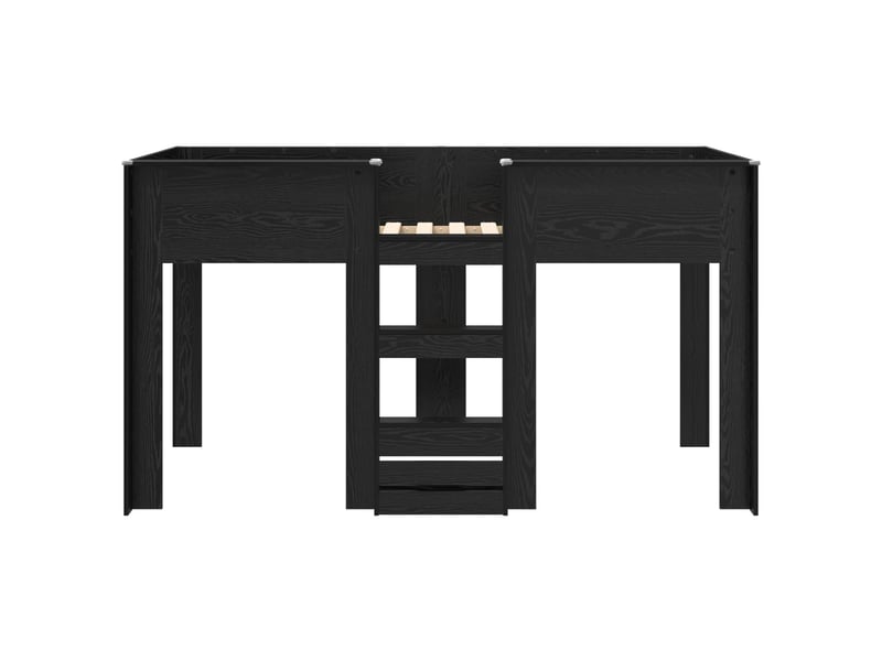  Lit superposé pour enfants - lit jeune chêne noir 90 x 200 cm  - Conforama E