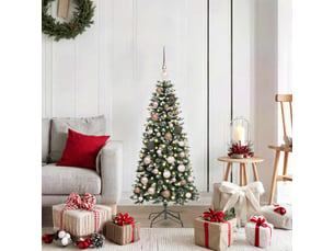 Sapin de noël artificiel, arbre de noël vert 120 cm pvc, plastique et acier shl1452