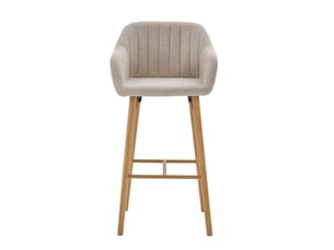 tabouret de bar  <strong>REDOM</strong>  - beige hauteur d'assise 75 cm vendu Par paire