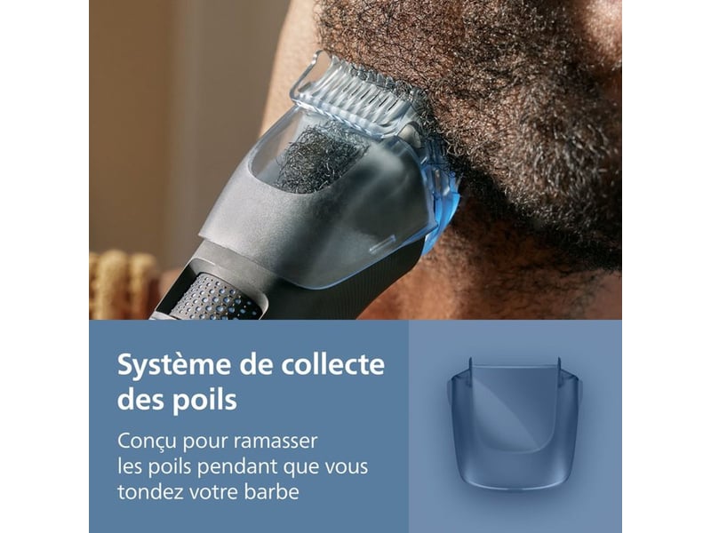  Tondeuse a barbe philips 5000 series bt578015 sans fil rechargeable noir beardsense 40 hauteurs 0,4 a 20 mm lames metalliques BT5780/15 - Conforama E