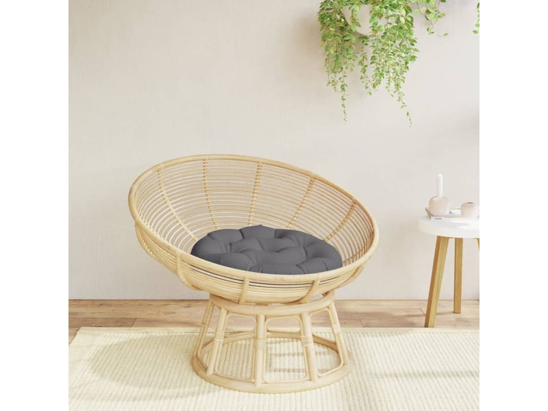  Coussin rond, coussin d'assise anthracite ø 60 x11 cm tissu oxford cf56601  - Conforama B