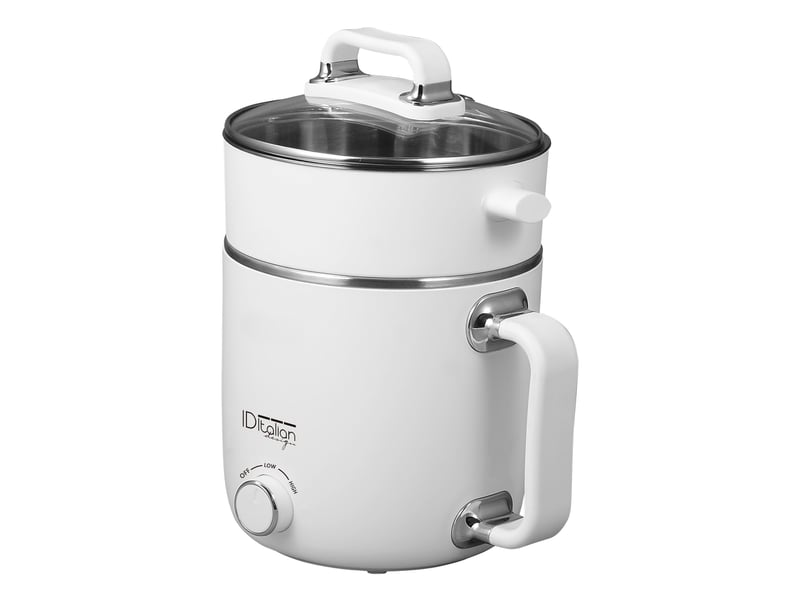  Multicuiseur électrique 1,8 L – 1 500 W, 2 niveaux de puissance, cuisson vapeur et couvercle en verre  - Conforama C