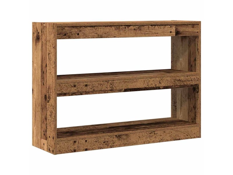  Bibliothèque 2 niveaux, armoire à livres 100 x 30 x 72 cm bois d'ingénierie shl9859  - Conforama E