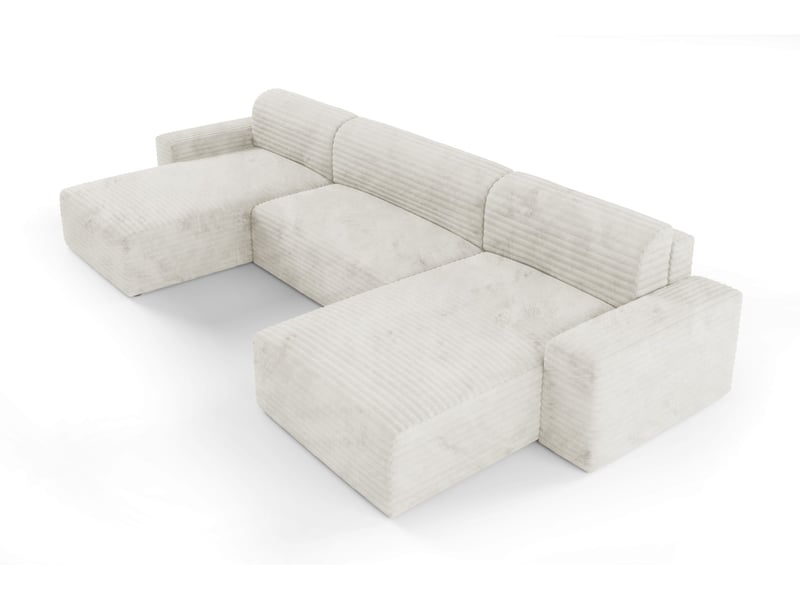  Canapé d’angle coco u avec fonction de couchage couleur : tilia 1  - Conforama D