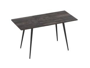 Table à manger extensible 120160x75 cm – gris – pour 6 à 8 personnes avec structure en acier