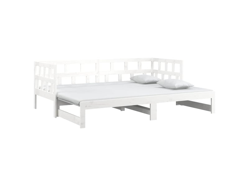 Lit simple- lit adulte -  lit coulissant sans matelas blanc 2x(90x190) cm  - Conforama B