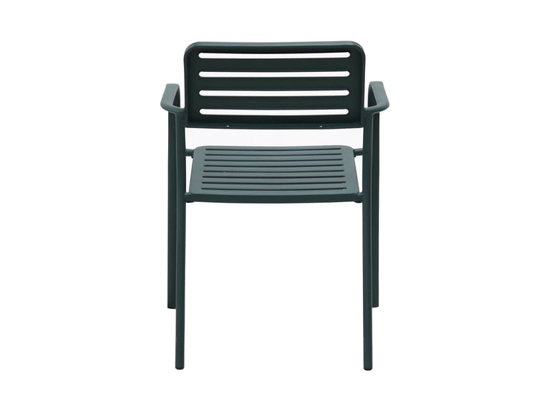 Lot de 2 fauteuils de jardin empilables en métal vert sapin - baca - Conforama E