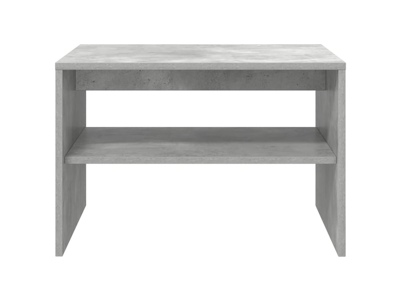  Table basse - table de salon - table à thé gris béton 60 x 50 x 40 cm bois d'ingénierie  - Conforama E