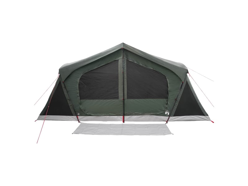  Tente de camping, tente cabane vert armée 10 personnes polyester et acier  - Conforama E