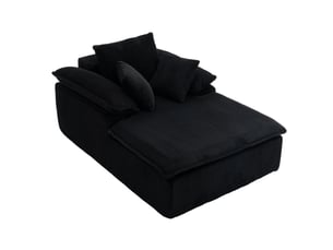Fauteuil fixe  <strong>MODENVIE</strong> Velours côtelé noir